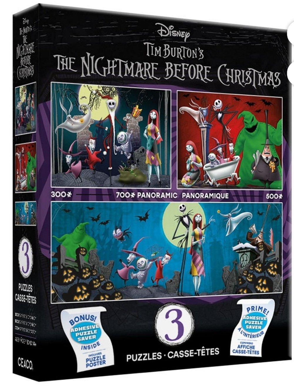 Disney Tim Burton's The Nightmare Before Christmas 3-Pack Puzzles
